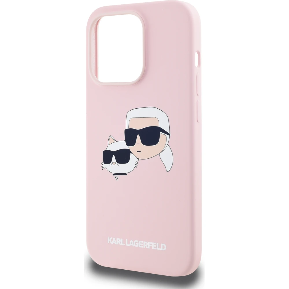 Θήκη Karl Lagerfeld Liquid Silicone Double Heads MagSafe Pink iPhone 15 Pro Max ΘΗΚΕΣ KARL LAGERFELD Θήκη Karl Lagerfeld Liquid Silicone Double Heads MagSafe Pink iPhone 15 Pro Max - Image 4