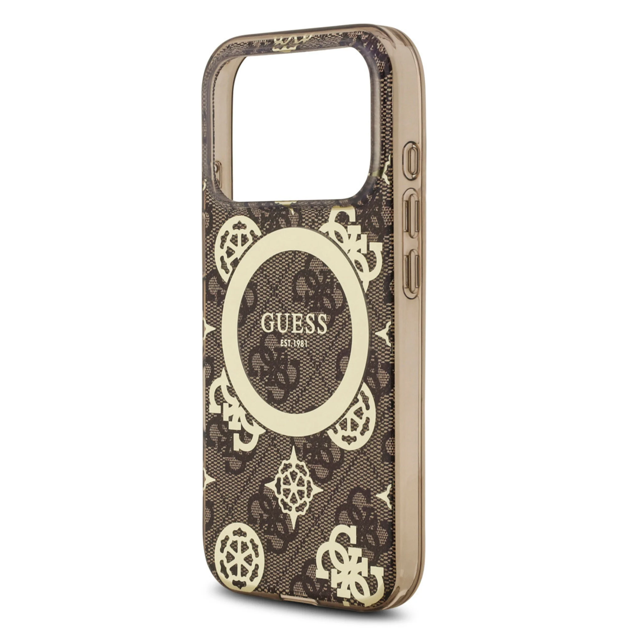 Θήκη Guess 4G Peony Magsafe Brown Gold iPhone 17 Pro Max ΘΗΚΕΣ Guess Θήκη Guess 4G Peony Magsafe Brown Gold iPhone 17 Pro Max - Image 2