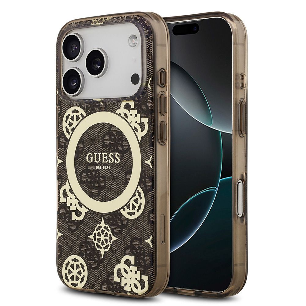Θήκη Guess 4G Peony Magsafe Brown Gold iPhone 17 Pro Max ΘΗΚΕΣ Guess Θήκη Guess 4G Peony Magsafe Brown Gold iPhone 17 Pro Max