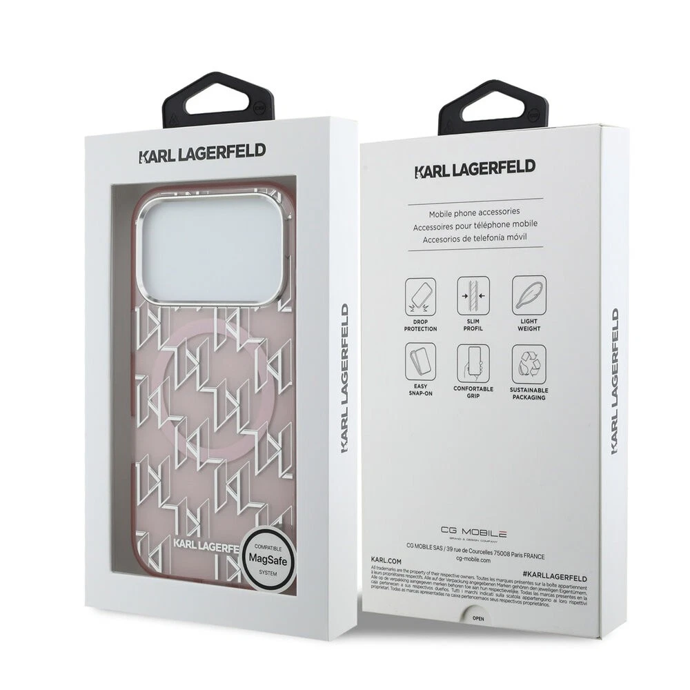 Θήκη Karl Lagerfeld IML KL Monogram MagSafe Pink iPhone 17 Pro Max ΘΗΚΕΣ KARL LAGERFELD Θήκη Karl Lagerfeld IML KL Monogram MagSafe Pink iPhone 17 Pro Max - Image 8