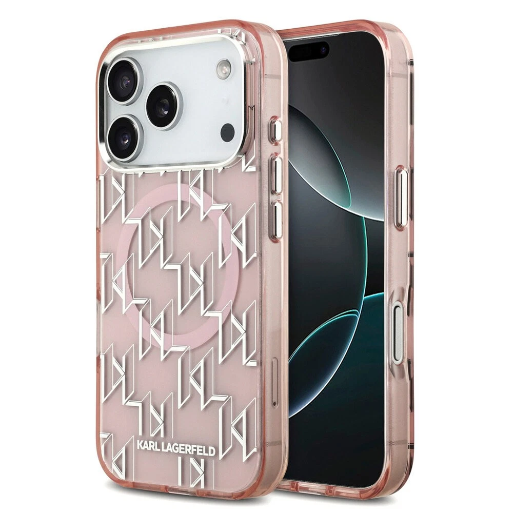 Θήκη Karl Lagerfeld IML KL Monogram MagSafe Pink iPhone 17 Pro Max ΘΗΚΕΣ KARL LAGERFELD Θήκη Karl Lagerfeld IML KL Monogram MagSafe Pink iPhone 17 Pro Max