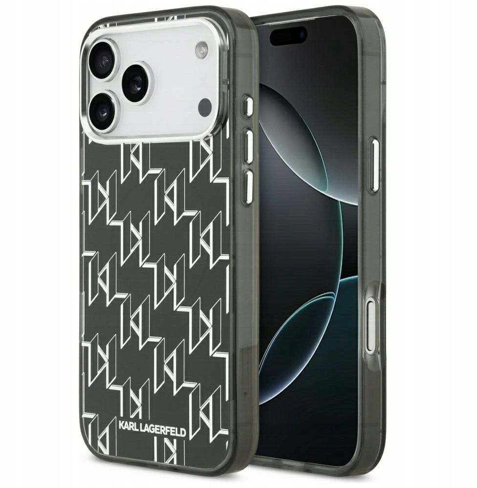 Θήκη Karl Lagerfeld IML KL Monogram MagSafe Black iPhone 17 Pro Max ΘΗΚΕΣ KARL LAGERFELD Θήκη Karl Lagerfeld IML KL Monogram MagSafe Black iPhone 17 Pro Max