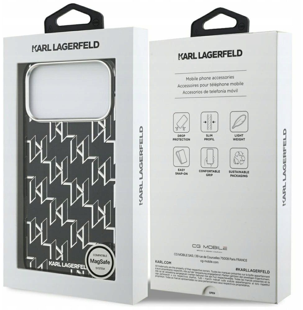Θήκη Karl Lagerfeld IML KL Monogram MagSafe Black iPhone 17 Pro Max ΘΗΚΕΣ KARL LAGERFELD Θήκη Karl Lagerfeld IML KL Monogram MagSafe Black iPhone 17 Pro Max - Image 7
