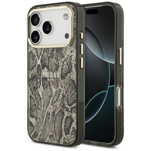 Θήκη Guess Python Pattern Magsafe Brown Gold iPhone 17 Pro Max