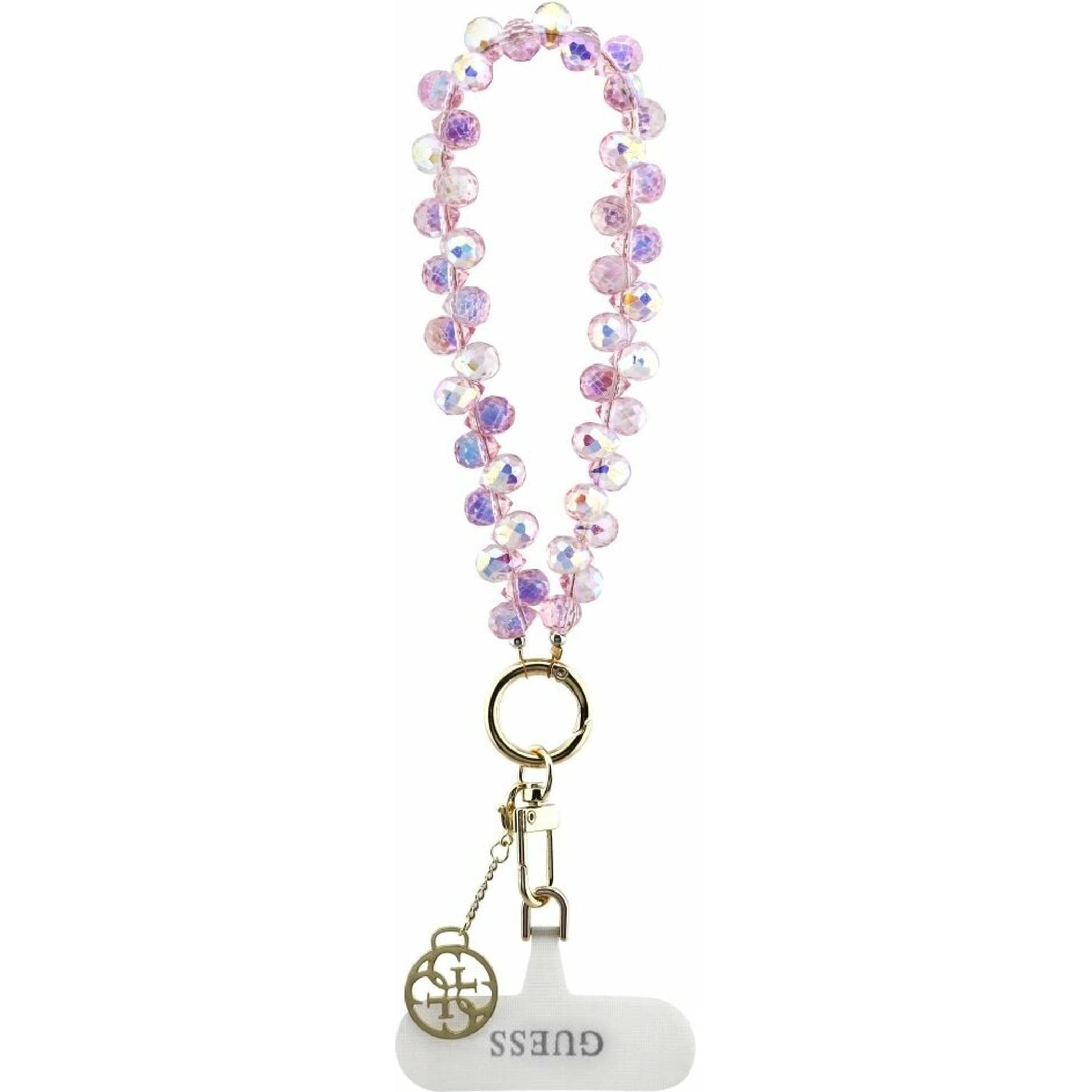 Guess Universal Wrist Strap Crystals 4G Charm Pink GADGETS Guess Guess Universal Wrist Strap Crystals 4G Charm Pink