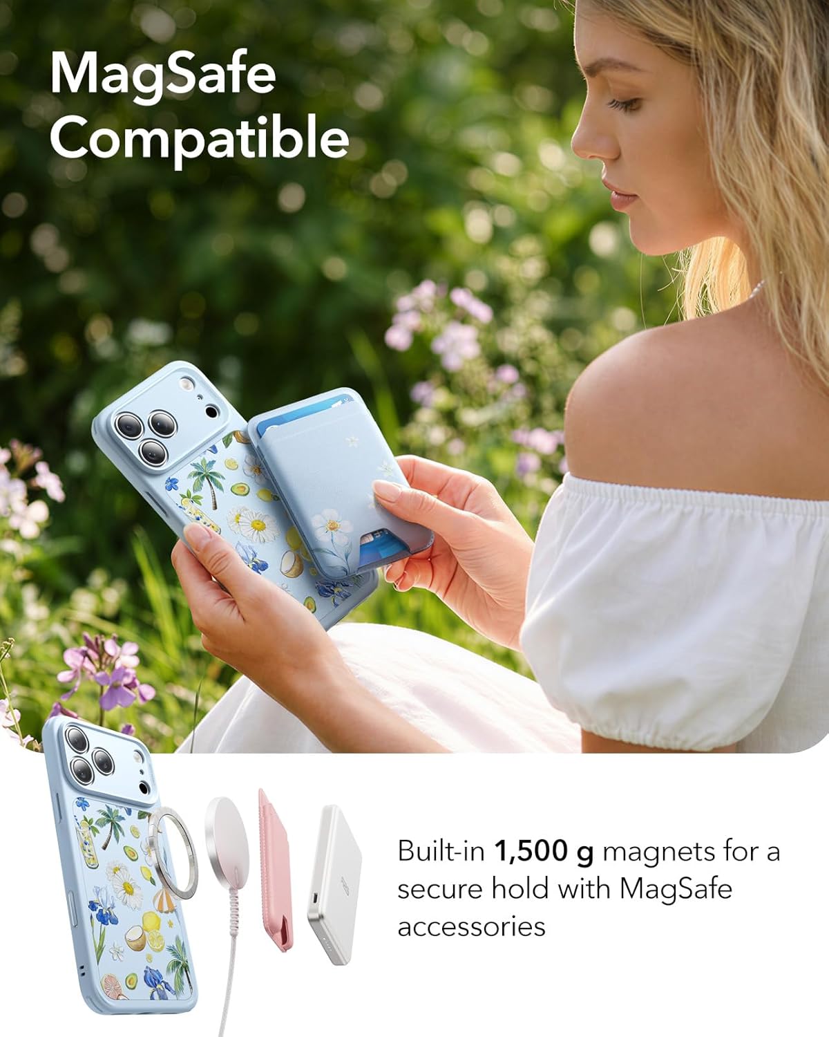 Θήκη ESR Classic Hybrid (Camera Control Button) MagSafe Tropical Paradise Light Blue iPhone 17 Pro Max ΘΗΚΕΣ ESR Θήκη ESR Classic Hybrid (Camera Control Button) MagSafe Tropical Paradise Light Blue iPhone 17 Pro Max - Image 5