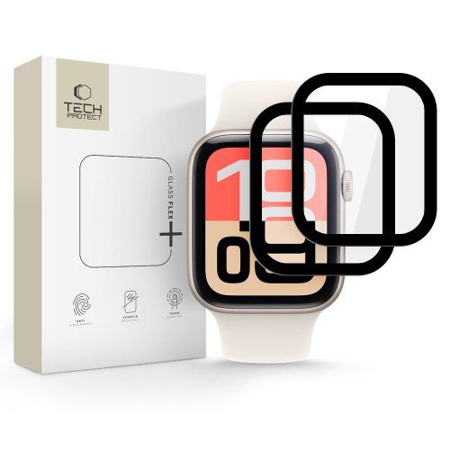 (2-Pack) Tech-Protect Glass Flex+ Black Apple Watch 40mm