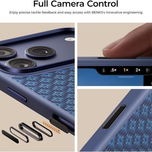 Alternative view of Θήκη Benks ArmorGrid ArmorPro MagSafe Azure Blue iPhone 17 Pro Max