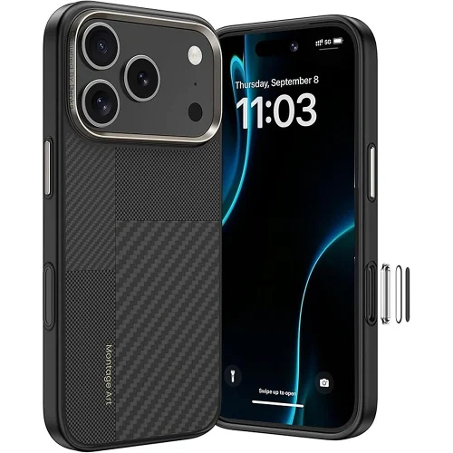 Θήκη Benks Montage ArmorPro MagSafe Kevlar Black iPhone 17 Pro Max ΘΗΚΕΣ Benks Θήκη Benks Montage ArmorPro MagSafe Kevlar Black iPhone 17 Pro Max