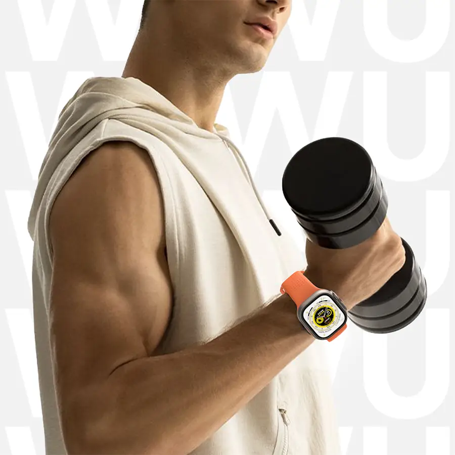 Λουράκι WIWU Comf Secur Silicone Orange Apple Watch 44/45/46/49mm APPLE WATCH WIWU Λουράκι WIWU Comf Secur Silicone Orange Apple Watch 44/45/46/49mm - Image 5