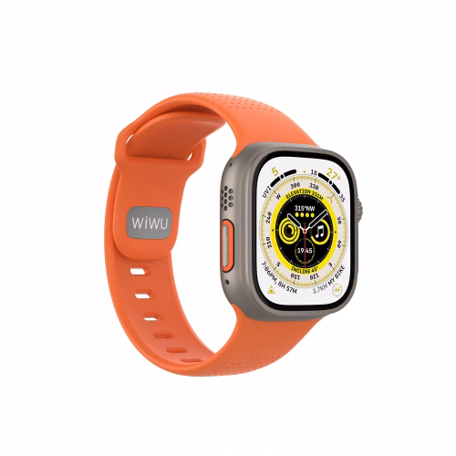 Alternative view of Λουράκι WIWU Comf Secur Silicone Orange Apple Watch 44/45/46/49mm