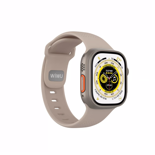 Alternative view of Λουράκι WIWU Comf Secur Silicone Beige Apple Watch 44/45/46/49mm