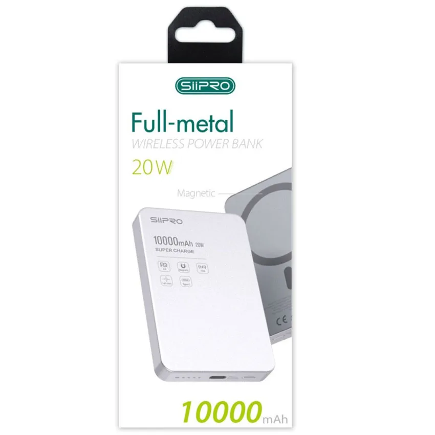 Siipro Thin Metal Magnetic MagSafe PowerBank 10000mAh Titanium POWERBANK MAGSAFE SIIPRO Siipro Thin Metal Magnetic MagSafe PowerBank 10000mAh Titanium - Image 2