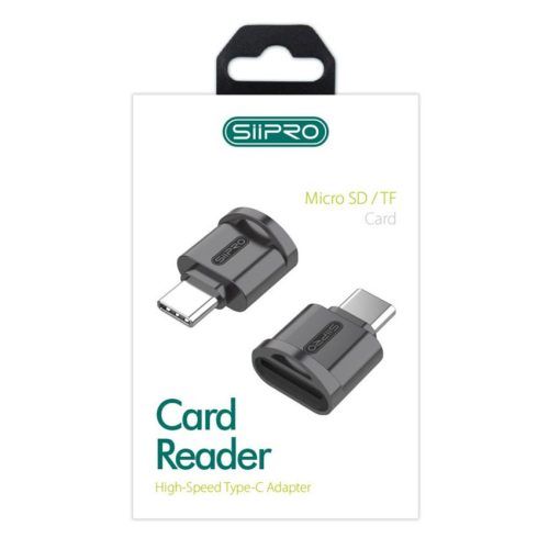 Alternative view of Siipro USB-C Micro SD Card Reader Black (SAD-75)