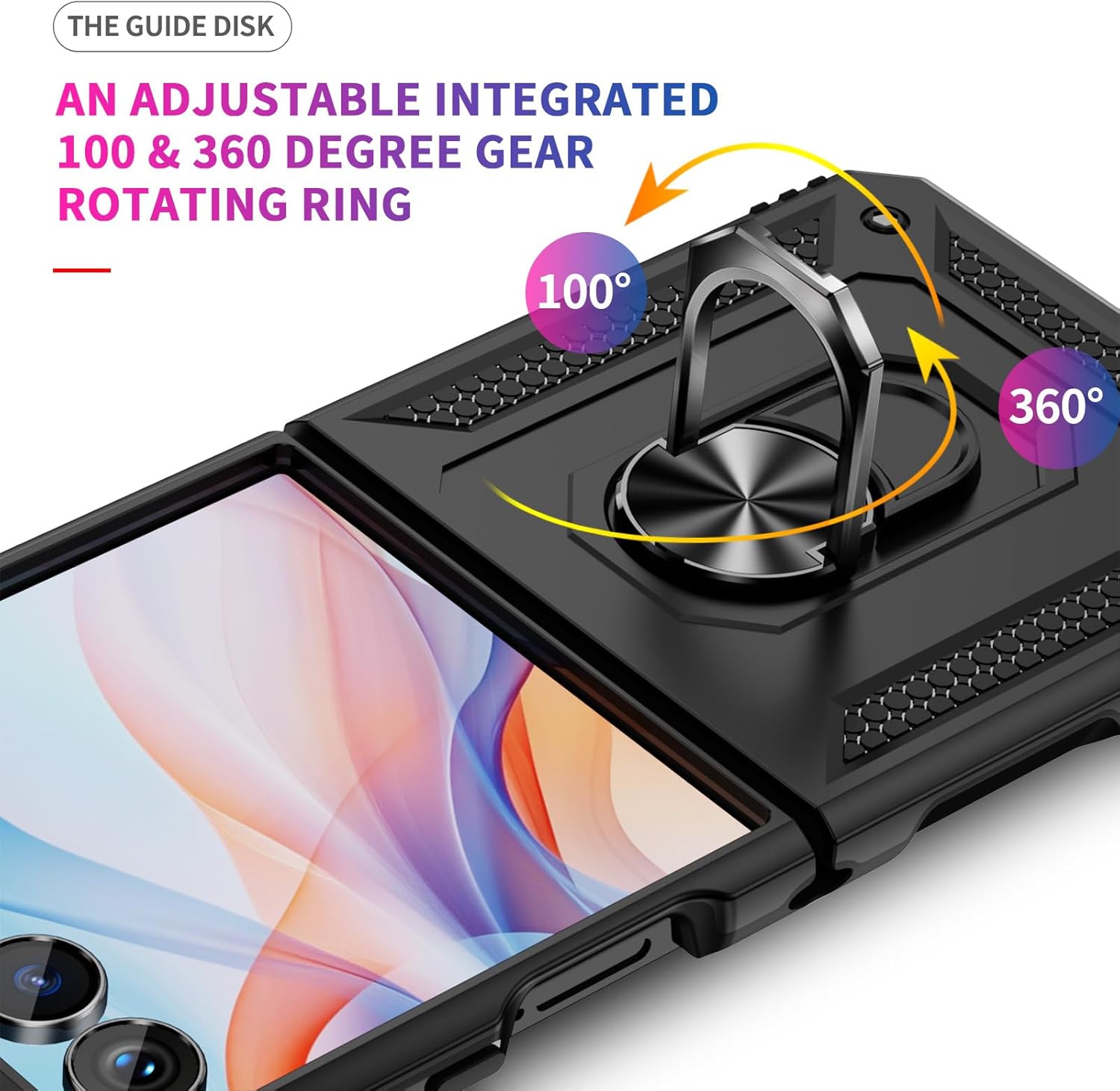Θήκη Combo Ringstand Black Samsung Galaxy Z Flip 8 ΘΗΚΕΣ Orso Θήκη Combo Ringstand Black Samsung Galaxy Z Flip 8 - Image 2
