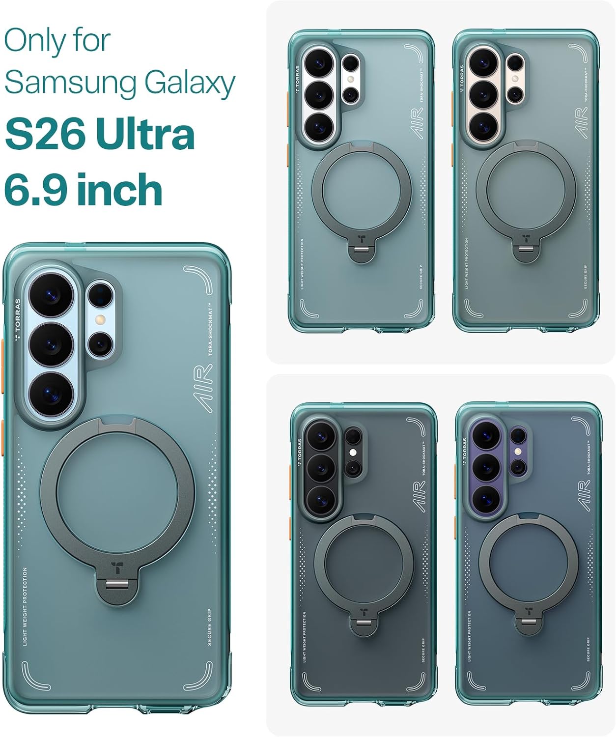 Θήκη Torras Ostand Q3 Air MagSafe Kickstand Glacier Sprint Samsung Galaxy S26 Ultra ΘΗΚΕΣ TORRAS Θήκη Torras Ostand Q3 Air MagSafe Kickstand Glacier Sprint Samsung Galaxy S26 Ultra - Image 5