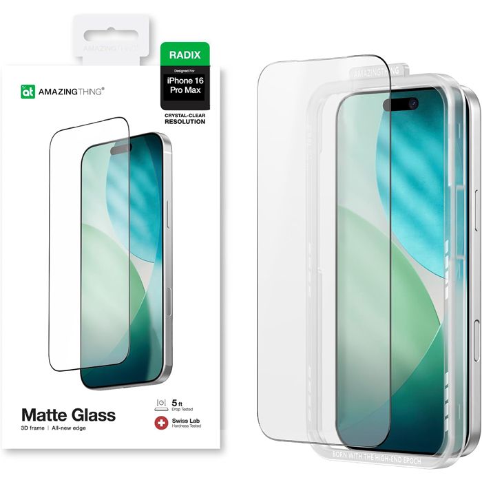 AmazingThing Radix Matte Anti-Reflection Tempered Glass iPhone 16 Pro Max/17 Pro Max ΠΡΟΣΤΑΣΙΑ ΟΘΟΝΗΣ AmazingThing AmazingThing Radix Matte Anti-Reflection Tempered Glass iPhone 16 Pro Max/17 Pro Max