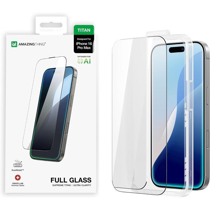 AmazingThing Titan Full Ultra Clarity Tempered Glass iPhone 16 Pro Max/17 Pro Max ΠΡΟΣΤΑΣΙΑ ΟΘΟΝΗΣ AmazingThing AmazingThing Titan Full Ultra Clarity Tempered Glass iPhone 16 Pro Max/17 Pro Max
