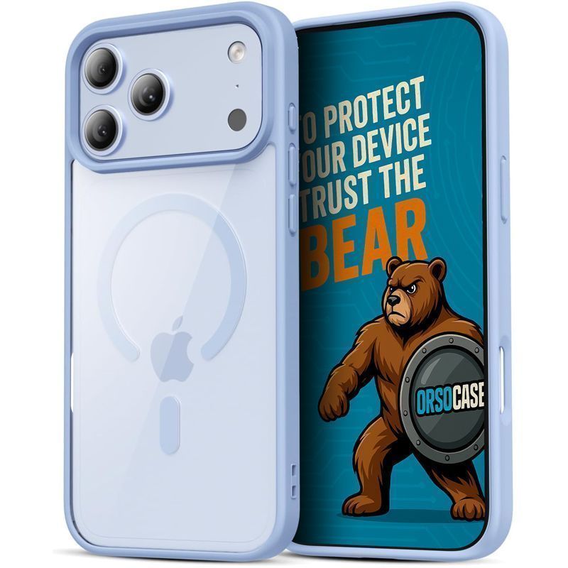 Θήκη Orso Composite MagSafe Clear Light Blue iPhone 18 Pro Max/17 Pro Max ΘΗΚΕΣ Orso Θήκη Orso Composite MagSafe Clear Light Blue iPhone 18 Pro Max/17 Pro Max