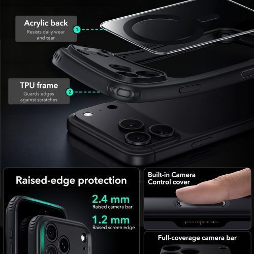 Alternative view of Θήκη ESR Classic Hybrid MagSafe Clear Black iPhone 18 Pro/17 Pro
