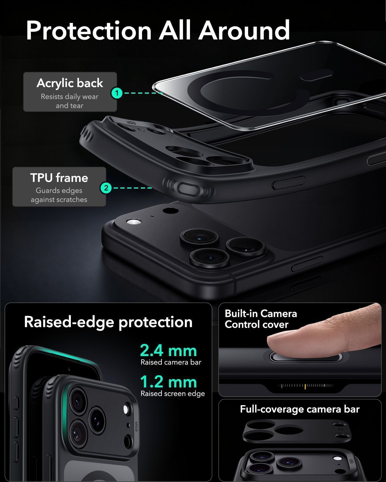 Θήκη ESR Classic Hybrid MagSafe Clear Black iPhone 18 Pro/17 Pro ΘΗΚΕΣ ESR Θήκη ESR Classic Hybrid MagSafe Clear Black iPhone 18 Pro/17 Pro - Image 2