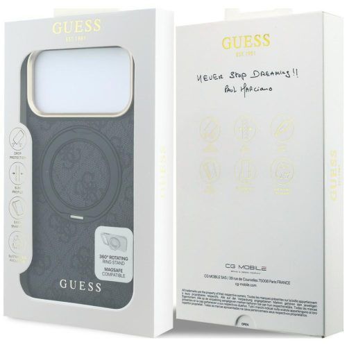 Alternative view of Θήκη Guess Ring Stand 360 4G Classic Logo Magsafe Black iPhone 18 Pro Max/17 Pro Max