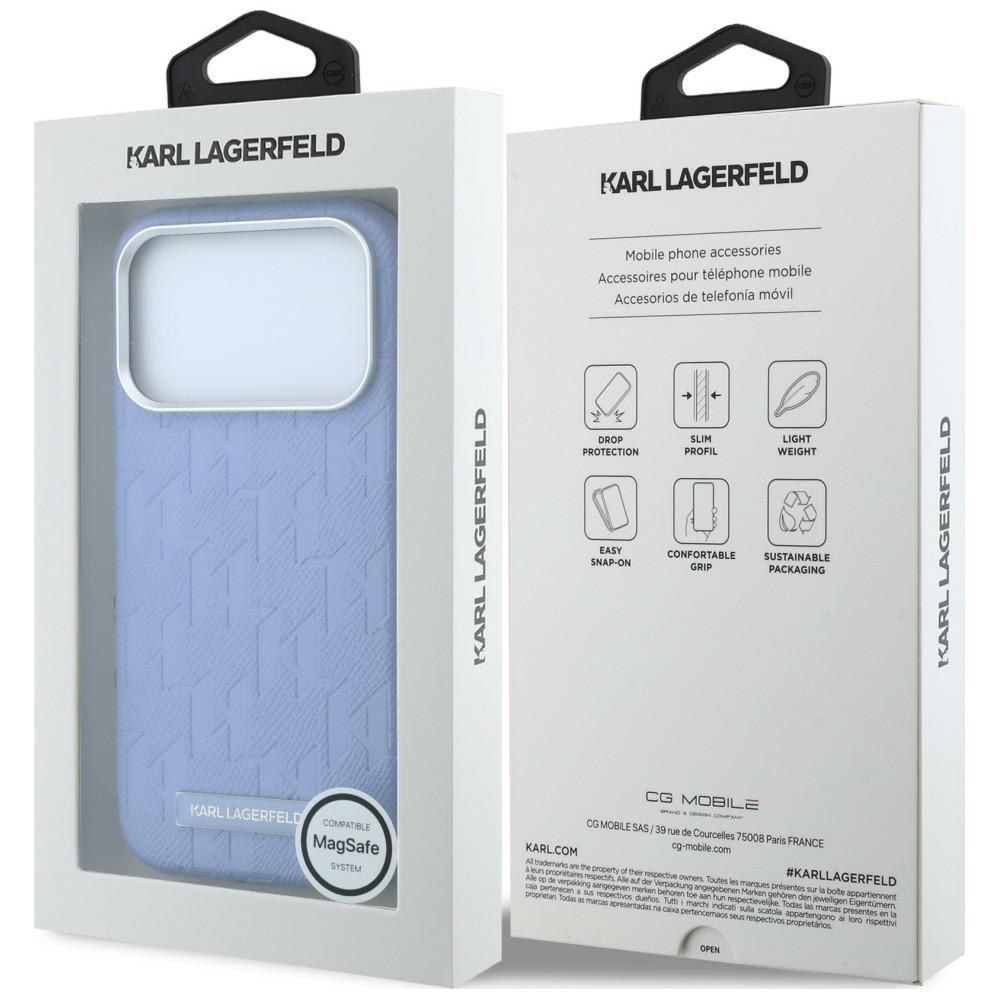 Θήκη Karl Lagerfeld Grained Mono Resin Logo MagSafe Blue iPhone 18 Pro Max/17 Pro Max ΘΗΚΕΣ KARL LAGERFELD Θήκη Karl Lagerfeld Grained Mono Resin Logo MagSafe Blue iPhone 18 Pro Max/17 Pro Max - Image 2
