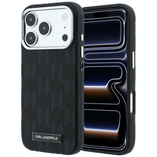 Θήκη Karl Lagerfeld Grained Mono Resin Logo MagSafe Black iPhone 18 Pro Max/17 Pro Max ΘΗΚΕΣ KARL LAGERFELD Θήκη Karl Lagerfeld Grained Mono Resin Logo MagSafe Black iPhone 18 Pro Max/17 Pro Max