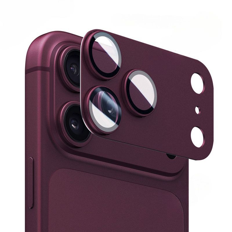 Orso Full Cover 9H Camera Protector Burgundy iPhone 18 Pro Max ΠΡΟΣΤΑΣΙΑ ΟΘΟΝΗΣ Orso Orso Full Cover 9H Camera Protector Burgundy iPhone 18 Pro Max
