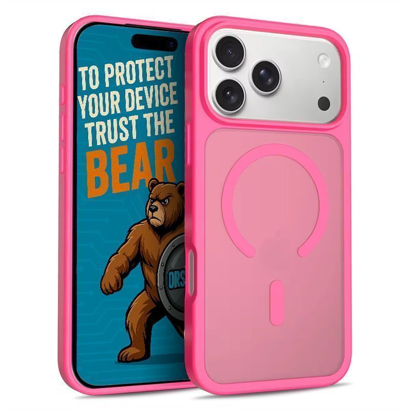 Θήκη Orso Classic Hybrid MagSafe Frosted Hot Pink iPhone 18 Pro Max/17 Pro Max ΘΗΚΕΣ Orso Θήκη Orso Classic Hybrid MagSafe Frosted Hot Pink iPhone 18 Pro Max/17 Pro Max