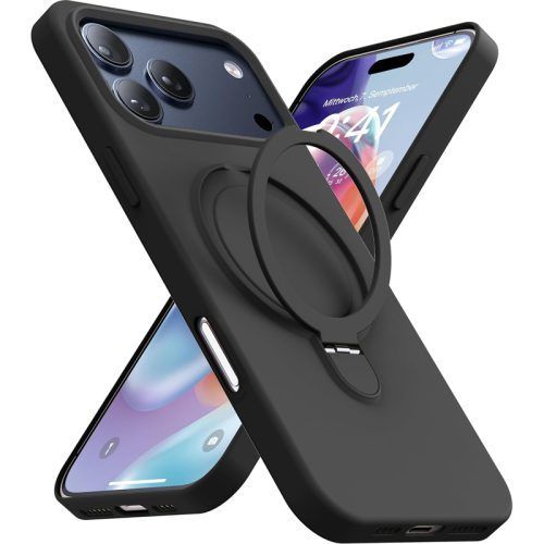 Θήκη Orso Ostand Liquid Silicone Black iPhone 18 Pro Max/17 Pro Max