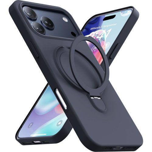Θήκη Orso Ostand Liquid Silicone Dark Blue iPhone 18 Pro Max/17 Pro Max