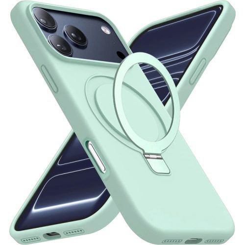 Θήκη Orso Ostand Liquid Silicone Light Green iPhone 18 Pro Max/17 Pro Max