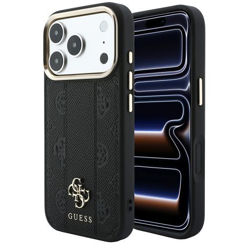 Θήκη Guess Stripe Peony 4G Logo Magsafe Black iPhone 18 Pro/17 Pro ΘΗΚΕΣ Guess Θήκη Guess Stripe Peony 4G Logo Magsafe Black iPhone 18 Pro/17 Pro