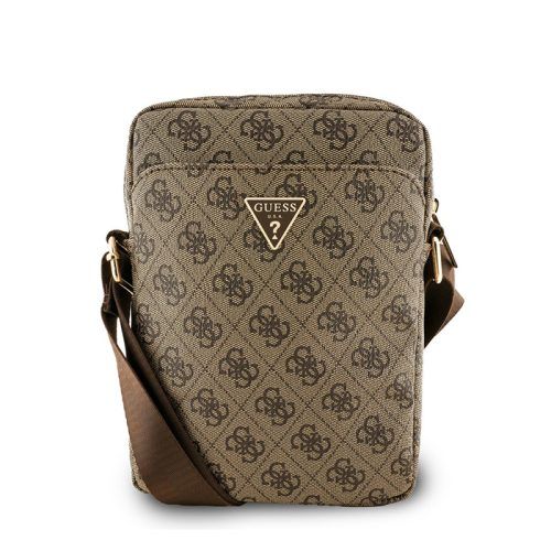 Τσάντα Guess Crossbody Triangle Logo 10″ Brown