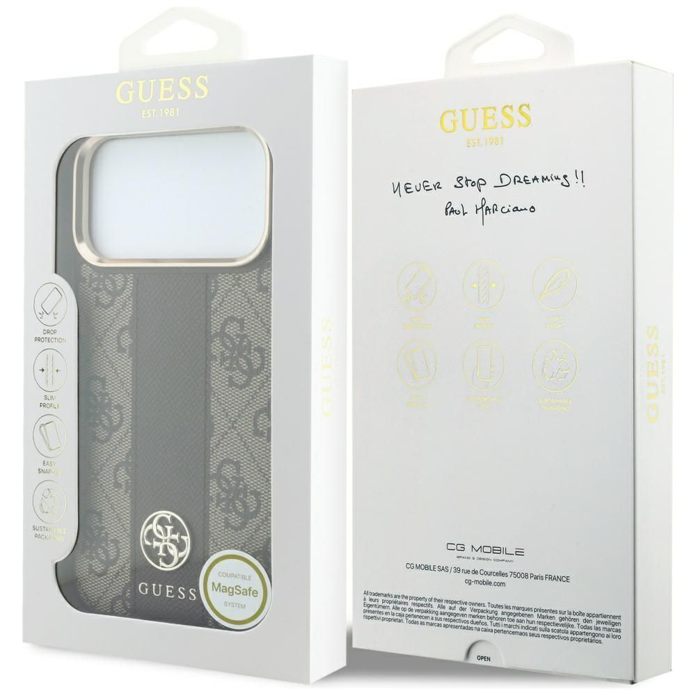 Θήκη Guess 4G Stripe Round Classic Logos Magsafe Brown iPhone 18 Pro Max/17 Pro Max ΘΗΚΕΣ Guess Θήκη Guess 4G Stripe Round Classic Logos Magsafe Brown iPhone 18 Pro Max/17 Pro Max - Image 8