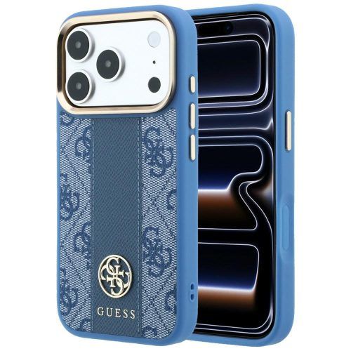 Θήκη Guess 4G Stripe Round Classic Logos Magsafe Blue iPhone 18 Pro Max/17 Pro Max