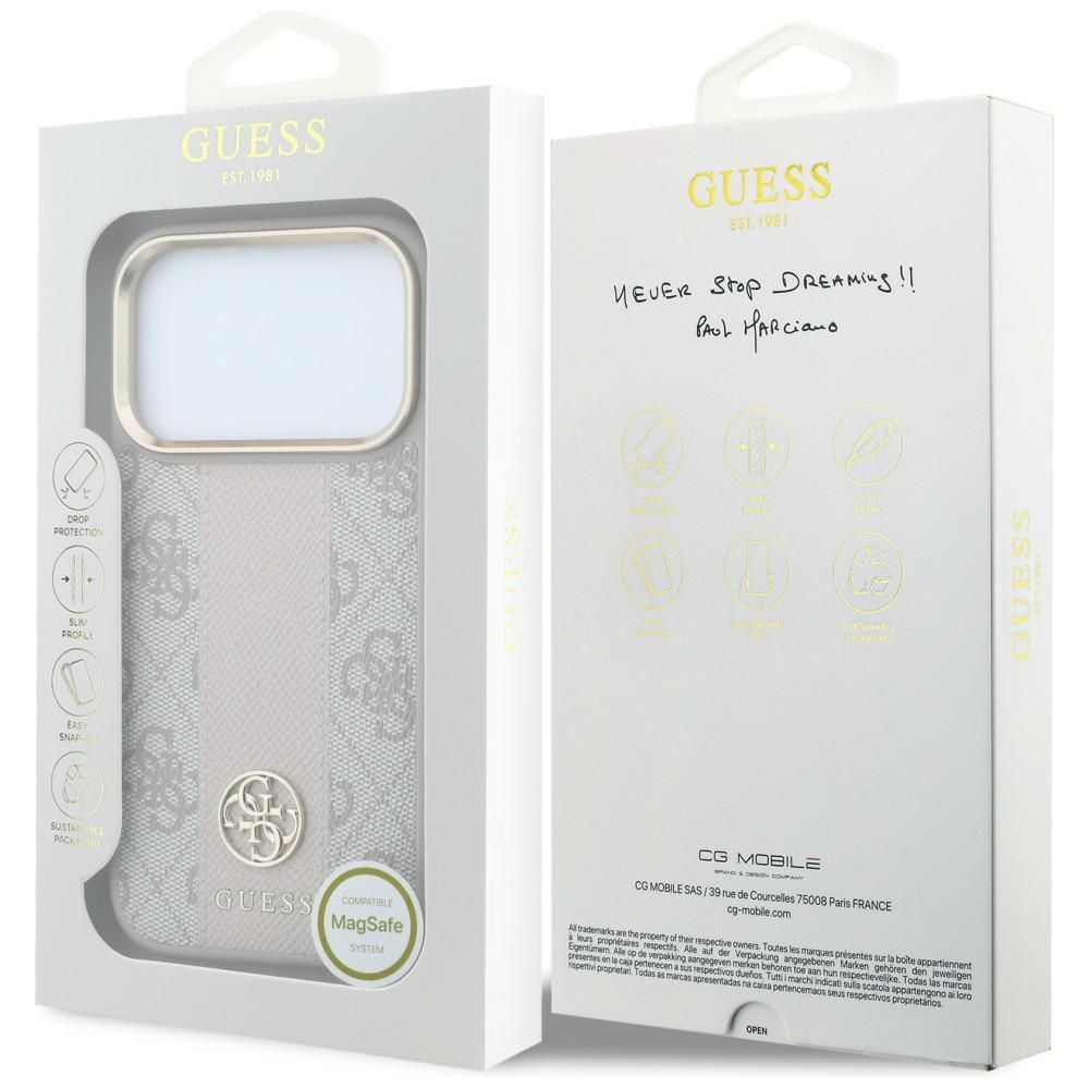 Θήκη Guess 4G Stripe Round Classic Logos Magsafe Pink iPhone 18 Pro Max/17 Pro Max ΘΗΚΕΣ Guess Θήκη Guess 4G Stripe Round Classic Logos Magsafe Pink iPhone 18 Pro Max/17 Pro Max - Image 8
