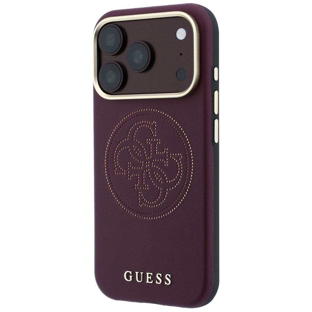 Θήκη Guess Perforated 4G Gold Logo Magsafe Burgundy iPhone 18 Pro Max/17 Pro Max ΘΗΚΕΣ Guess Θήκη Guess Perforated 4G Gold Logo Magsafe Burgundy iPhone 18 Pro Max/17 Pro Max - Image 5
