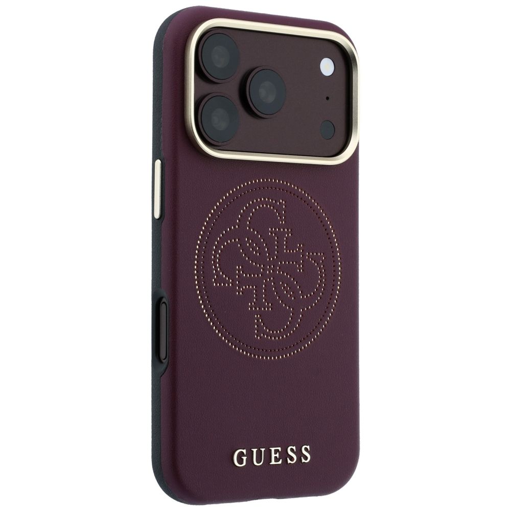 Θήκη Guess Perforated 4G Gold Logo Magsafe Burgundy iPhone 18 Pro Max/17 Pro Max ΘΗΚΕΣ Guess Θήκη Guess Perforated 4G Gold Logo Magsafe Burgundy iPhone 18 Pro Max/17 Pro Max - Image 3