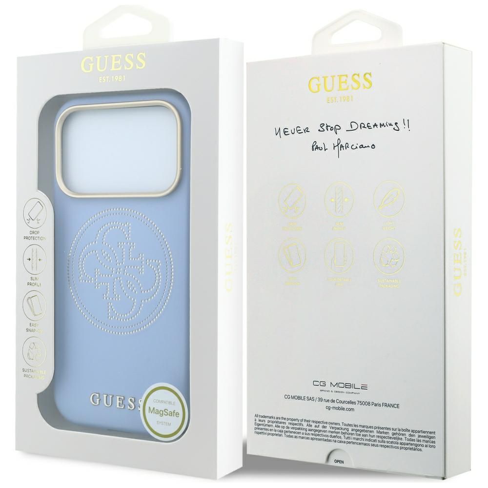 Θήκη Guess Perforated 4G Gold Logo Magsafe Blue iPhone 18 Pro Max/17 Pro Max ΘΗΚΕΣ Guess Θήκη Guess Perforated 4G Gold Logo Magsafe Blue iPhone 18 Pro Max/17 Pro Max - Image 7