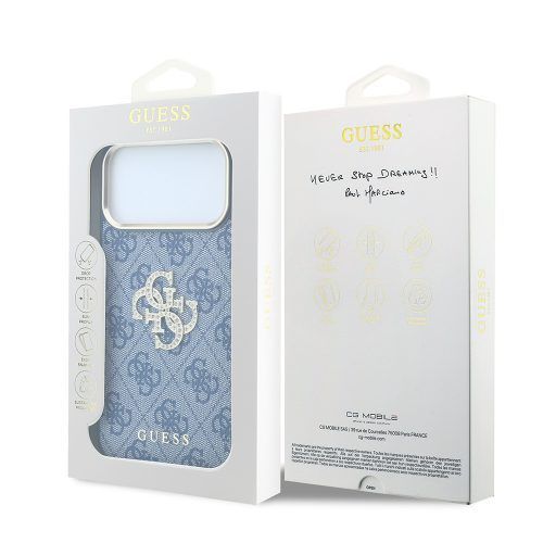 Alternative view of Θήκη Guess 4G Big Strass Logo Blue iPhone 18 Pro Max/17 Pro Max