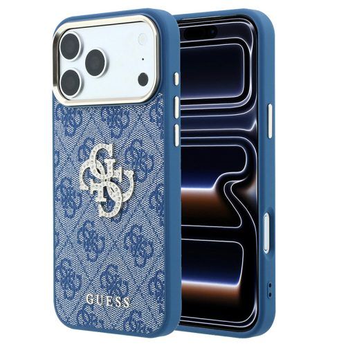 Θήκη Guess 4G Big Strass Logo Blue iPhone 18 Pro Max/17 Pro Max