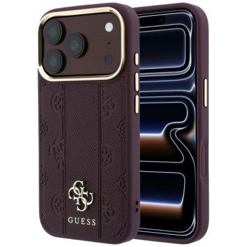Θήκη Guess Stripe Peony 4G Logo Magsafe Burgundy iPhone 18 Pro/17 Pro ΘΗΚΕΣ Guess Θήκη Guess Stripe Peony 4G Logo Magsafe Burgundy iPhone 18 Pro/17 Pro