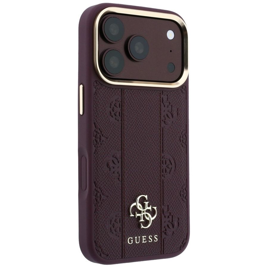 Θήκη Guess Stripe Peony 4G Logo Magsafe Burgundy iPhone 18 Pro Max/17 Pro Max ΘΗΚΕΣ Guess Θήκη Guess Stripe Peony 4G Logo Magsafe Burgundy iPhone 18 Pro Max/17 Pro Max - Image 4