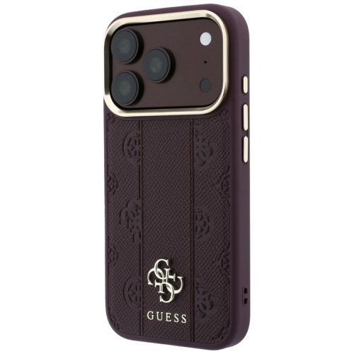 Alternative view of Θήκη Guess Stripe Peony 4G Logo Magsafe Burgundy iPhone 18 Pro/17 Pro