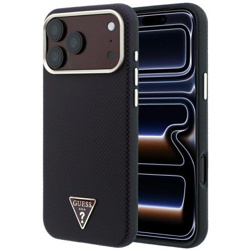 Θήκη Guess Kevlar Triangle Logo Magsafe Burgundy iPhone 18 Pro/17 Pro ΘΗΚΕΣ Guess Θήκη Guess Kevlar Triangle Logo Magsafe Burgundy iPhone 18 Pro/17 Pro