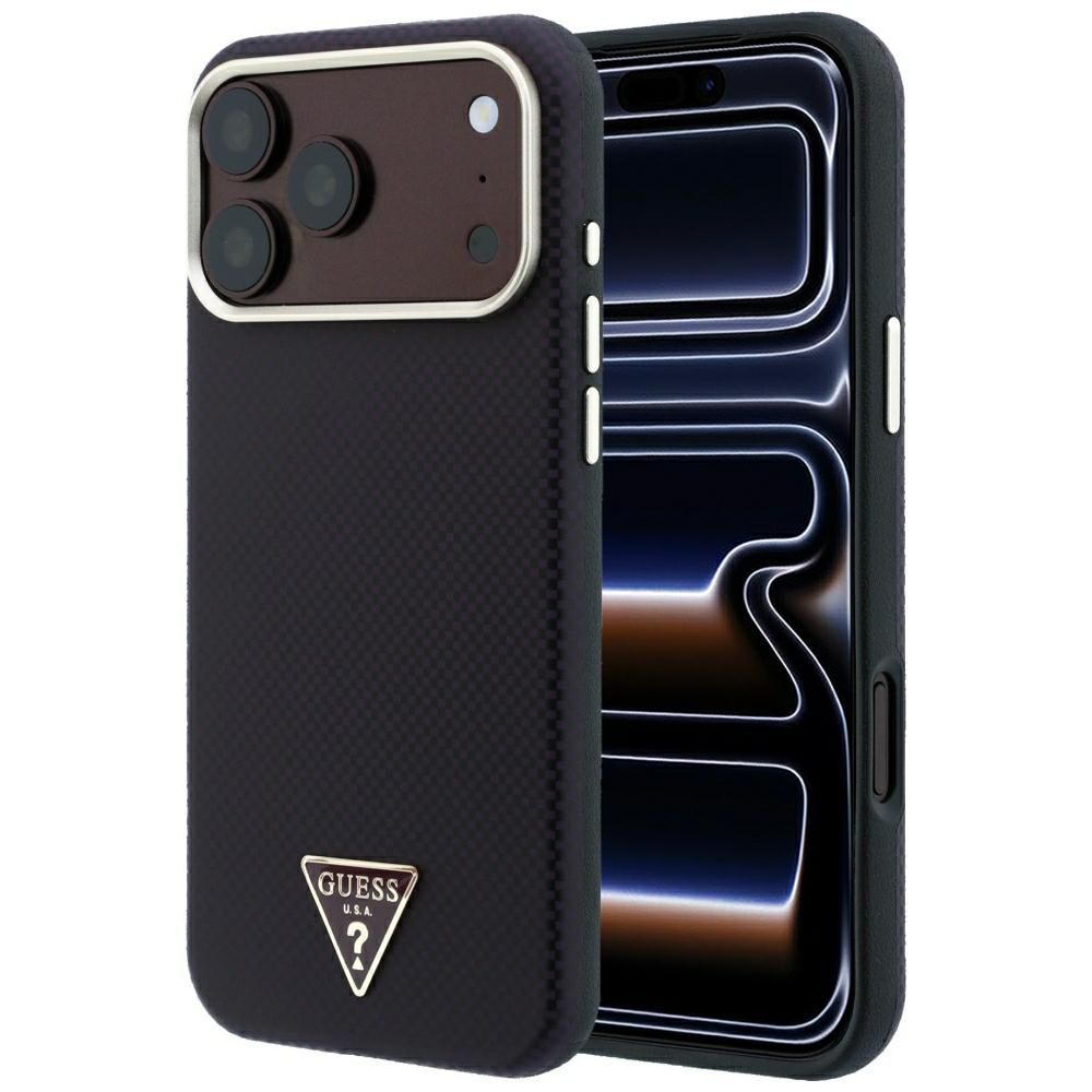 Θήκη Guess Kevlar Triangle Logo Magsafe Burgundy iPhone 18 Pro Max/17 Pro Max ΘΗΚΕΣ Guess Θήκη Guess Kevlar Triangle Logo Magsafe Burgundy iPhone 18 Pro Max/17 Pro Max