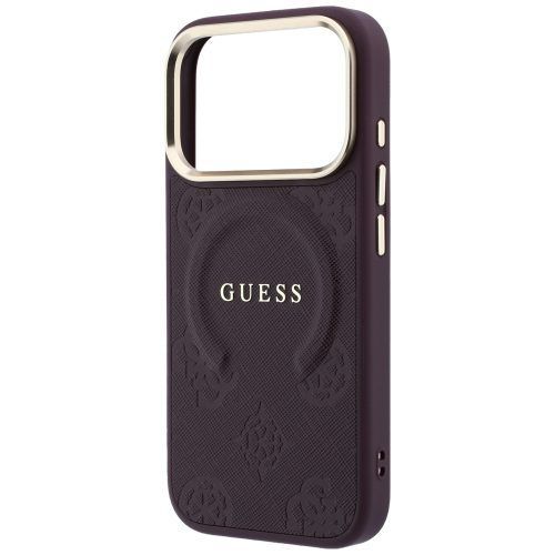 Alternative view of Θήκη Guess Saffiano Peony & Ring Magsafe Burgundy iPhone 18 Pro/17 Pro