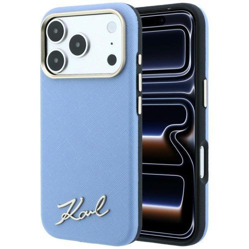 Θήκη Karl Lagerfeld Saffiano Small Script Metal Logo MagSafe Blue iPhone 18 Pro Max/iPhone 17 Pro Max ΘΗΚΕΣ KARL LAGERFELD Θήκη Karl Lagerfeld Saffiano Small Script Metal Logo MagSafe Blue iPhone 18 Pro Max/iPhone 17 Pro Max